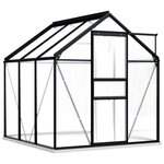 vidaXL Serre avec cadre de base Anthracite Aluminium 3 61 m²