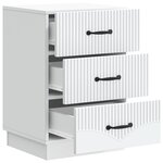 vidaXL Cabinet de chevet Blanc 43 x 41 x 63 5 cm Bois d'ingénierie
