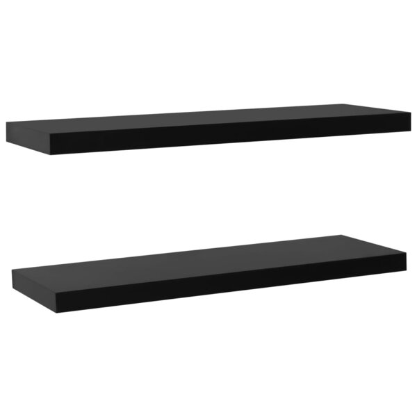 vidaXL Étagères murales flottantes 2 Pièces Noir 120x20x3 8 cm
