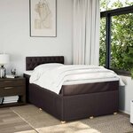 vidaXL Sommier à lattes de lit avec matelas Marron foncé 120x200 cm