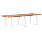 vidaXL Table à manger avec bord naturel 280x100x74cm bois massif chêne