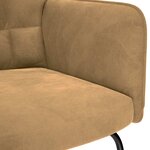 vidaXL Chaise à bascule avec repose-pied marron velours