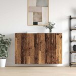 vidaXL Armoires Murailles 2 Pièces Bois ancien 69 5 x 34 x 90 cm