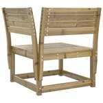 vidaXL Salon de jardin 6 Pièces bois de pin imprégné