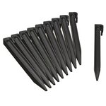 Nature Chevilles d'ancrage de jardin 10 Pièces Noir