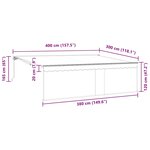 vidaXL Auvent Rétractable Bleu et anthracite 400 × 300 cm