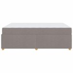 vidaXL Cadre de lit avec matelas avec matelas Taupe 140 x 200 cm tissu
