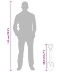 vidaXL Pelle Noir 68 5 cm Acier Émaillé et Bois Massif