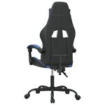 vidaXL Chaise de jeu Noir et bleu Similicuir