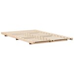 vidaXL Cadre de lit surélevé Marron 135 x 190 cm Bois massif en pin