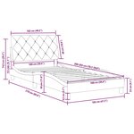 vidaXL Cadre de lit sans matelas gris foncé 100x203 cm velours