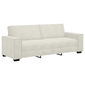 vidaXL Canapé à 3 places Crème 220x78x84 cm Velours