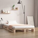 vidaXL Lit de palette 75x190 cm bois pin massif petit simple