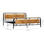 vidaXL Cadre de lit sans matelas métal 200x200 cm