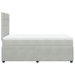 vidaXL Sommier à lattes de lit et matelas gris clair 120x190cm velours