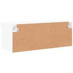 vidaXL Meuble TV avec lumières LED blanc 80x30x30 cm
