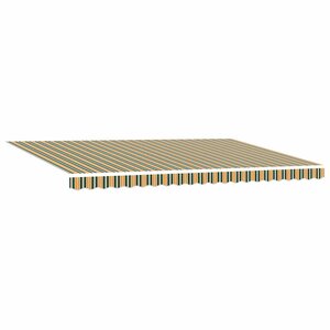 vidaXL Auvent Rétractable Vert et jaune 500 × 300 cm tissu