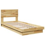vidaXL Cadre de lit avec tête de lit sans matelas 90x190 cm