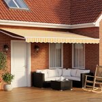 vidaXL Auvent rétractable électrique Orange et Blanc 5 x 3 m