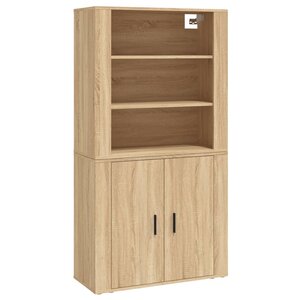 vidaXL Buffet haut Chêne sonoma Bois d'ingénierie