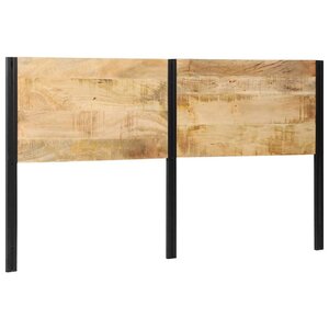 vidaXL Tête de lit 180 cm bois massif manguier et fer