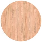 vidaXL Plateau de table Autre Marron clair Ø 60 x 2.5 cm Chêne massif