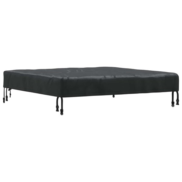 vidaXL Housse de Table Uni Noir 112 x 112 x 15 cm tissu