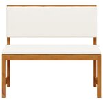 vidaXL Banc de jardin avec coussins 100x50x91 cm en bois massif d'acacia.