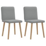 vidaXL Chaises à manger lot de 2 gris clair tissu