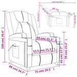 vidaXL Fauteuil de massage Cappuccino Similicuir
