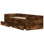 vidaXL Cadre de lit sans matelas chêne fumé 75x190 cm