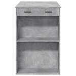 vidaXL Table de bar gris béton 102x70x103 5 cm bois d'ingénierie
