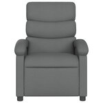 vidaXL Fauteuil inclinable électrique Gris foncé Tissu