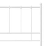 vidaXL Cadre de lit Blanc Métal 140x200 cm