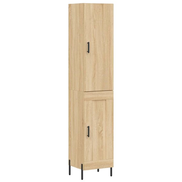 vidaXL Buffet haut Chêne sonoma 34 5x34x180 cm Bois d'ingénierie