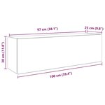 vidaXL Armoire murale de bain chêne fumé 100x25x30cm bois d'ingénierie