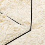 vidaXL Tapis Shaggy à poils longs NAVARRA crème 60x100 cm polyester