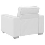 fauteuil vidaXL blanc 59 cm en simili cuir