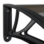 vidaXL Auvent de porte Noir 150x75 cm Polycarbonate