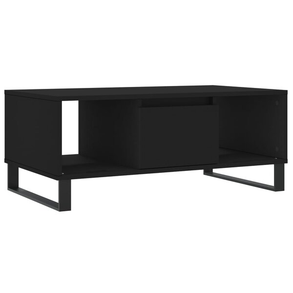vidaXL Table basse Noir 90x50x36 5 cm Bois d'ingénierie
