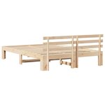 vidaXL Cadre de lit avec tête de lit Naturel 160 x 200 cm Pin massif