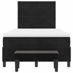 vidaXL Lit à ressorts avec tête de lit Noir 190 x 120 cm Velours