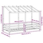 vidaXL Lit pour enfants sans matelas cire marron 90x190 cm pin massif