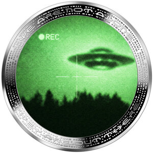 Monnaie UFO RECORDING NIGHTVISION We Are Not Alone 1 Oz Argent 1000 Francs Cameroon 2026 (PRÉCOMMANDE)