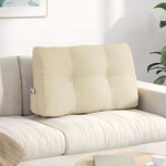 vidaXL Coussin de Dos Crème 80 x 24 x 50 cm tissu