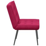 vidaXL Chaise de relaxation rouge bordeaux 64x74x84 cm velours