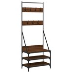 vidaXL Porte-vêtements et rangement des chaussures chêne marron