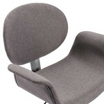 vidaXL Chaises pivotantes à manger lot de 4 gris tissu