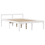 vidaXL Lit bibliothèque sans matelas blanc 120x190 cm bois pin massif