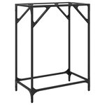 vidaXL Table console avec dessus en verre transparent 60x35x81cm acier